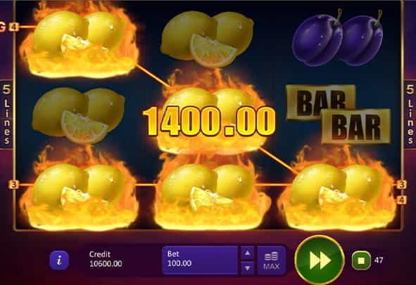 Check out gameplay from Super Burning Wins: Classic 5 Lines online.