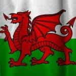 The Welsh flag.