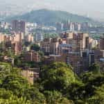 The skyline in Medellín, Colombia.