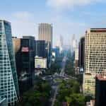 Skyscrapers on Paseo de la Reforma in Mexico City, Mexico.