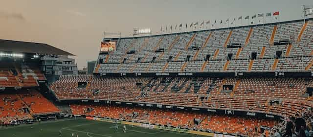 A soccer stadium in Valencia, Spain.